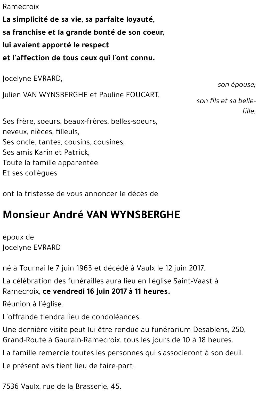 André VAN WYNSBERGHE