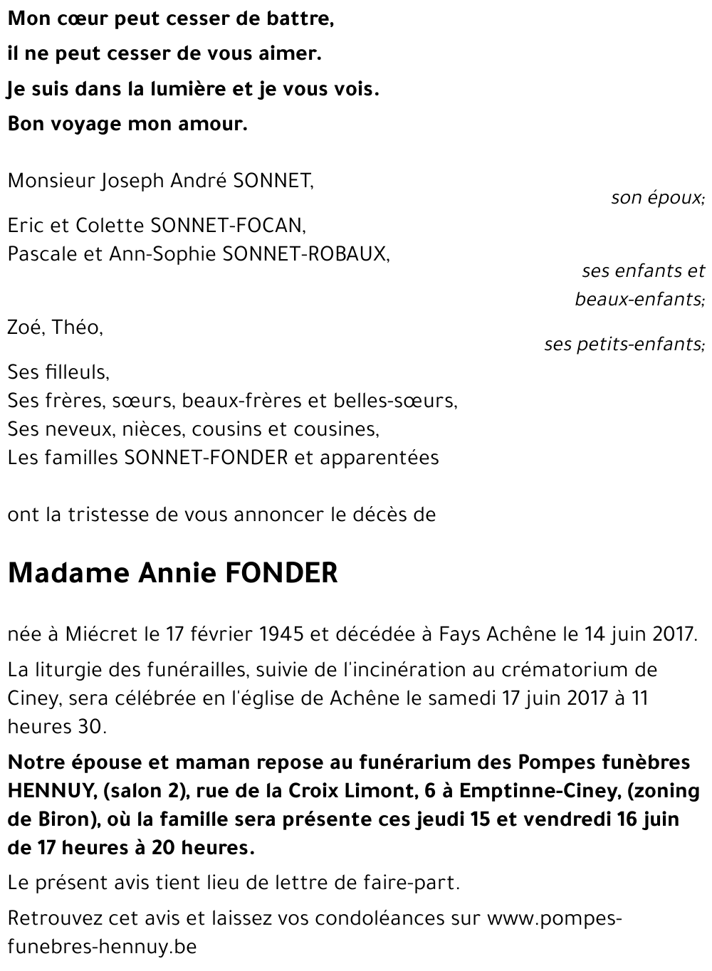 Annie FONDER