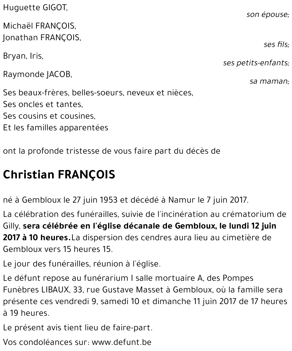 Christian FRANCOIS
