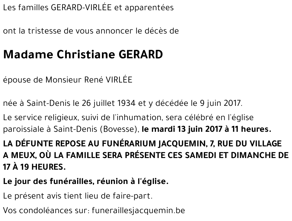 Christiane GERARD