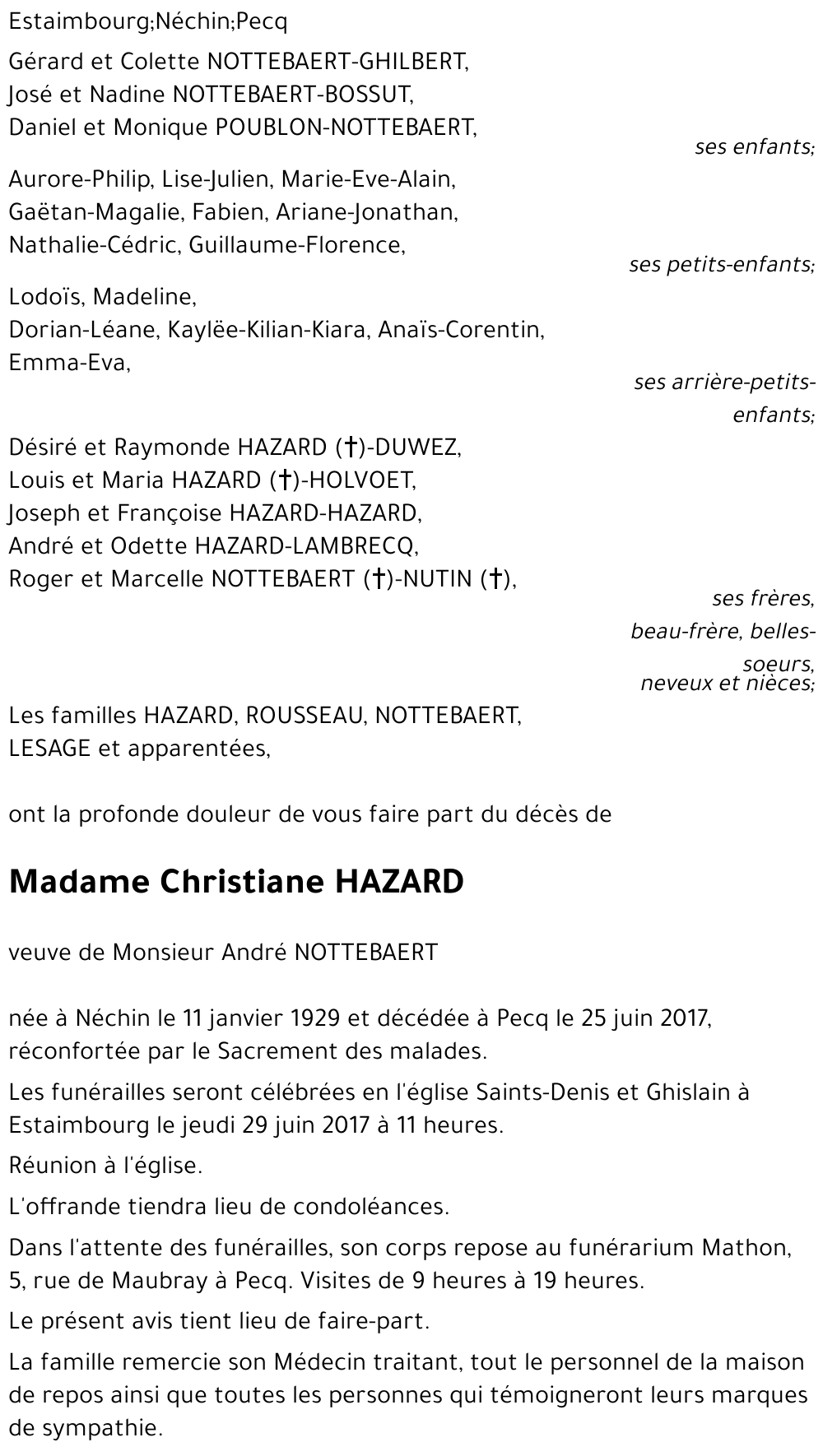 Christiane HAZARD