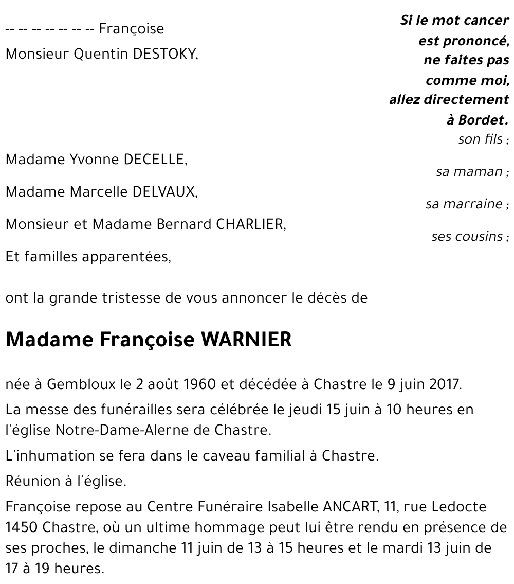 Françoise WARNIER