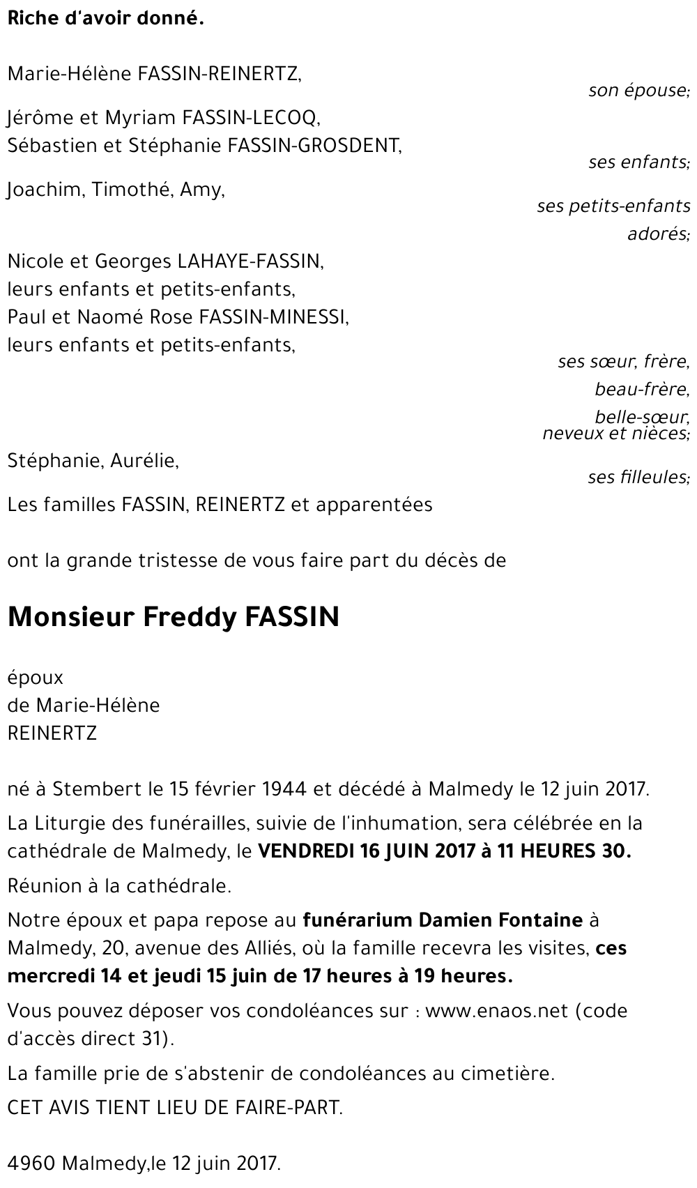Freddy FASSIN