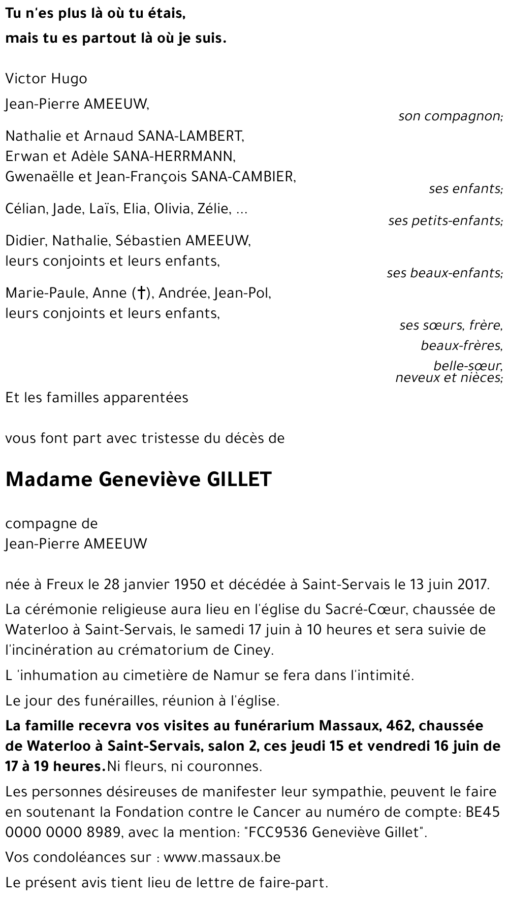 Geneviève GILLET