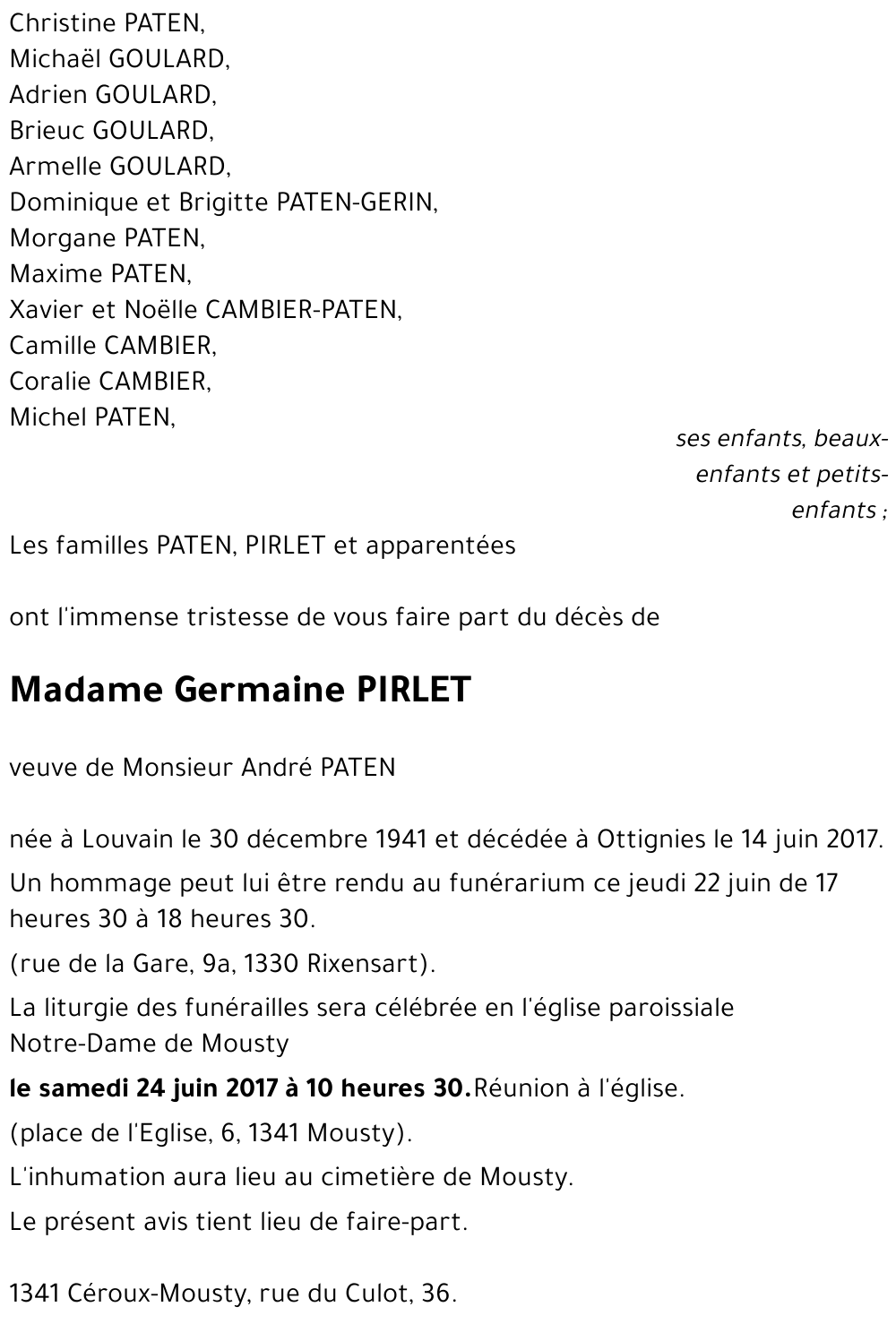 Germaine PIRLET