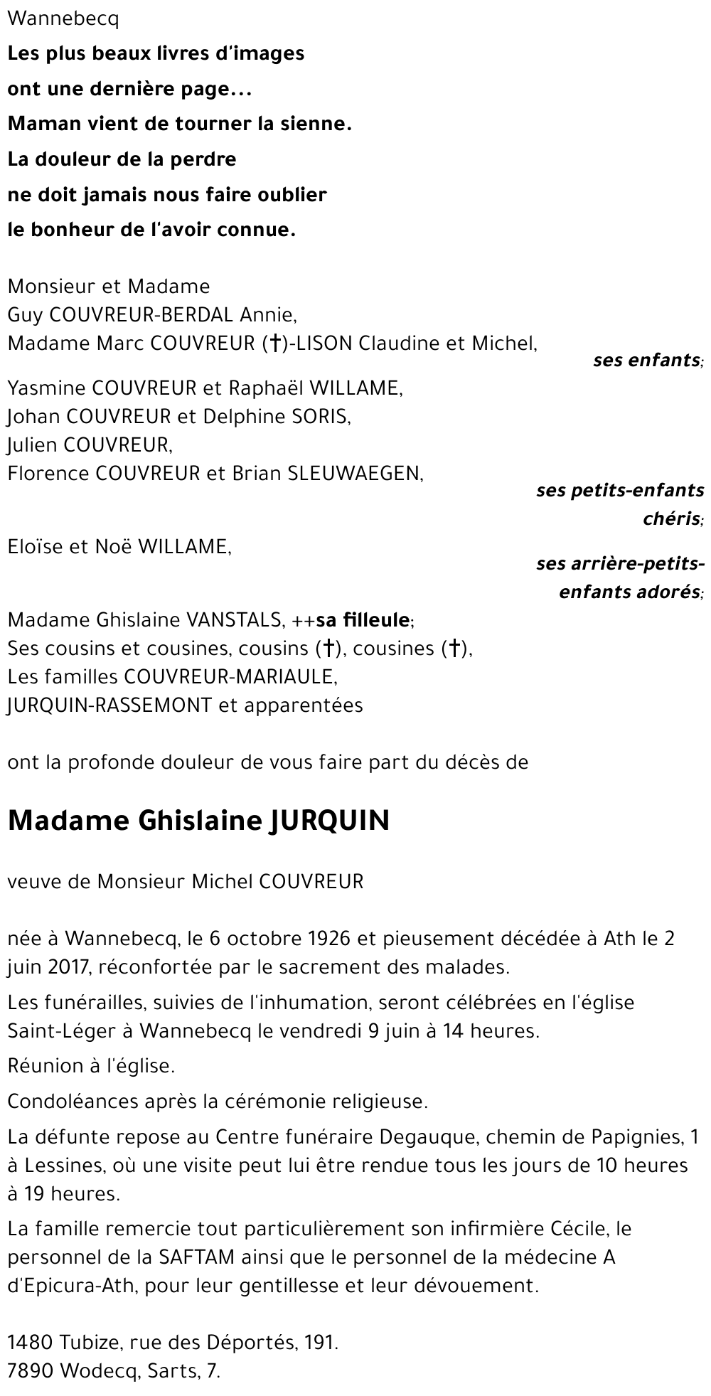 Ghislaine JURQUIN