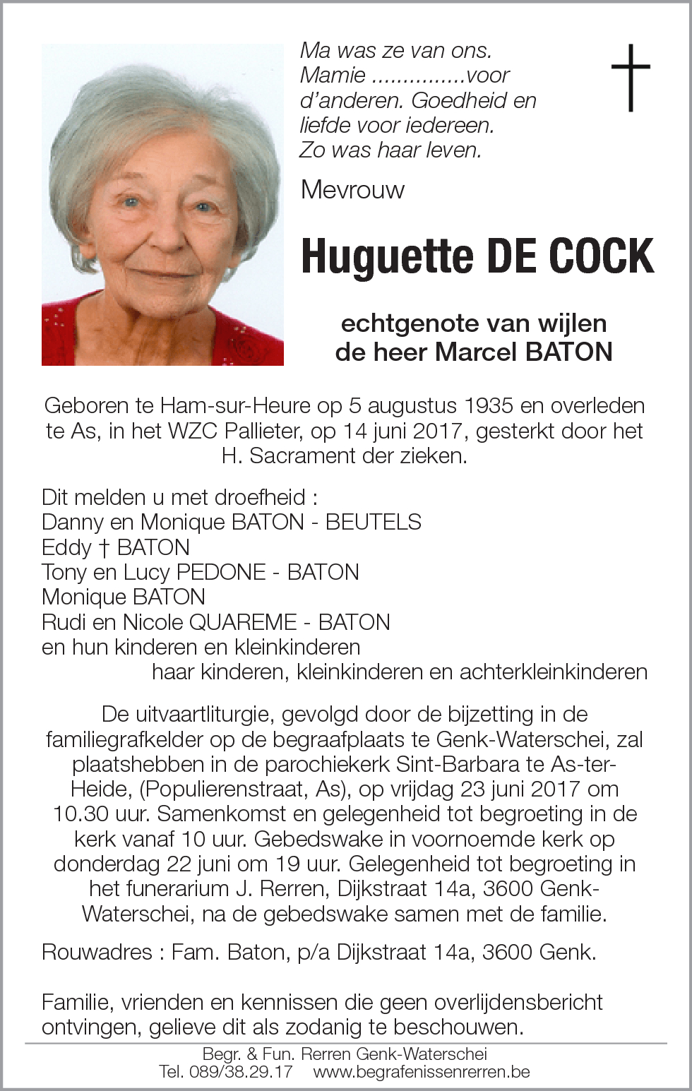 Huguette DE COCK