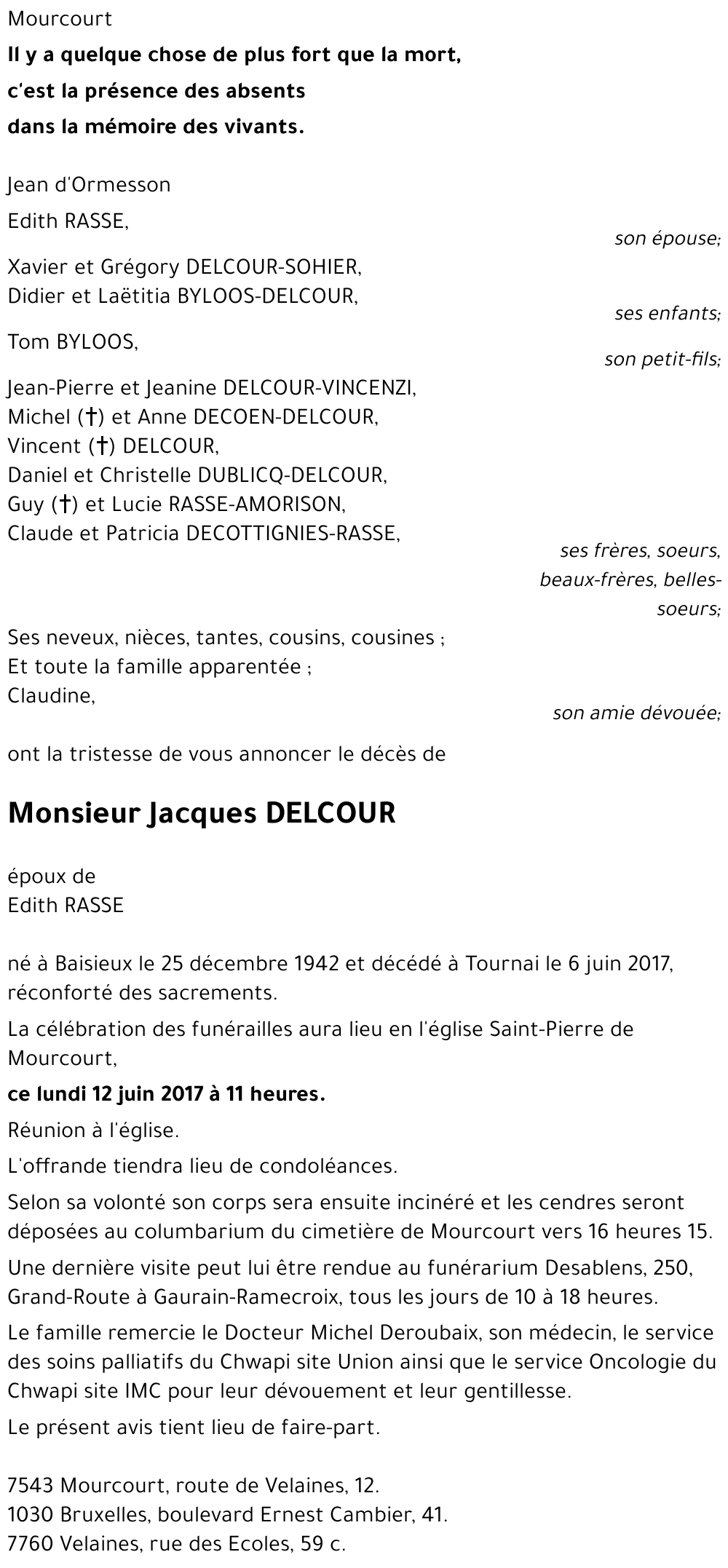 Jacques DELCOUR