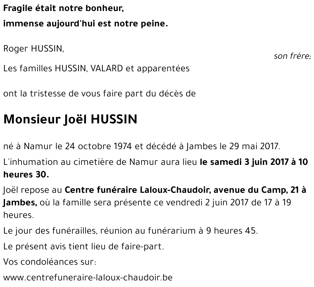 Joël HUSSIN