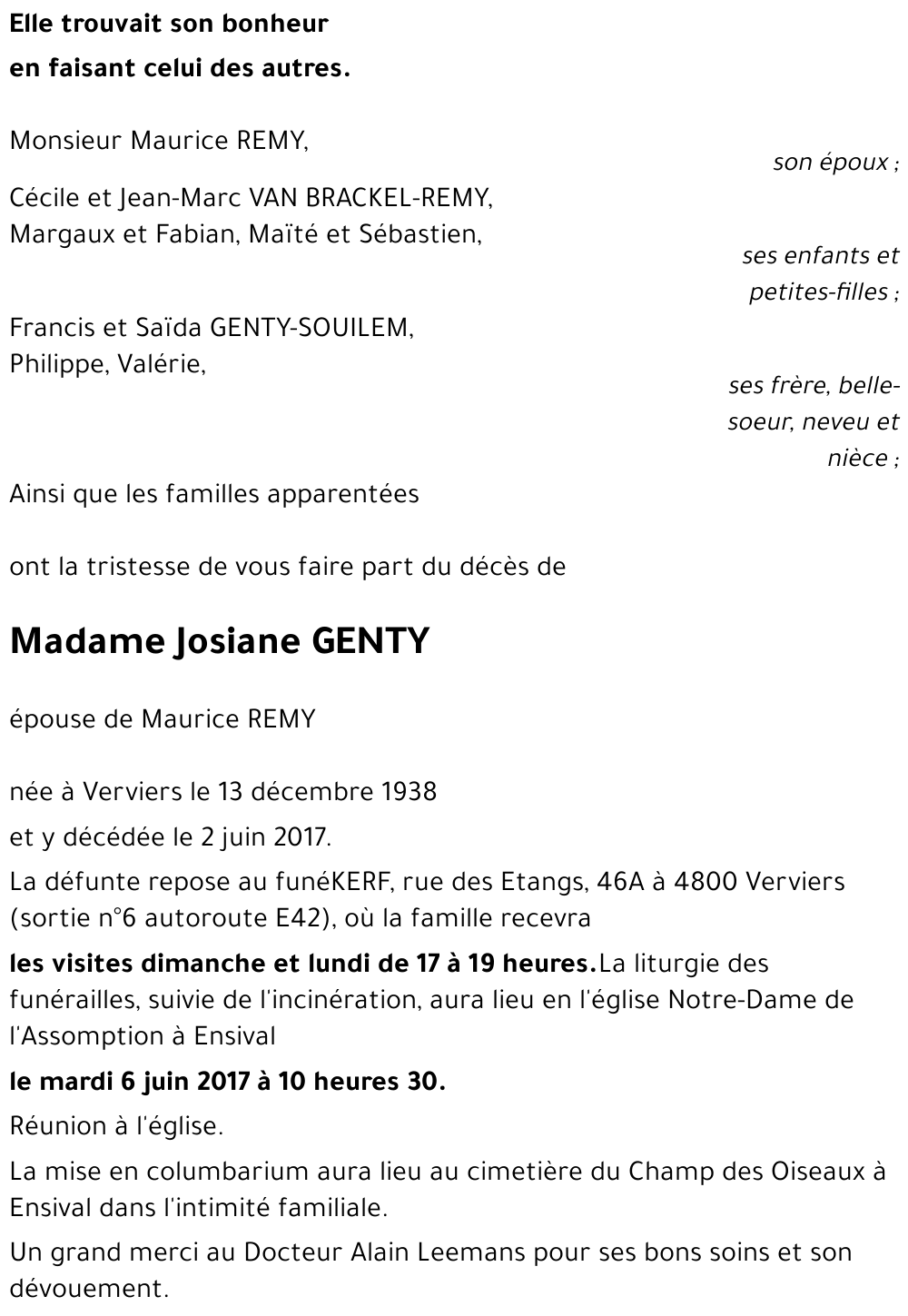 Josiane GENTY