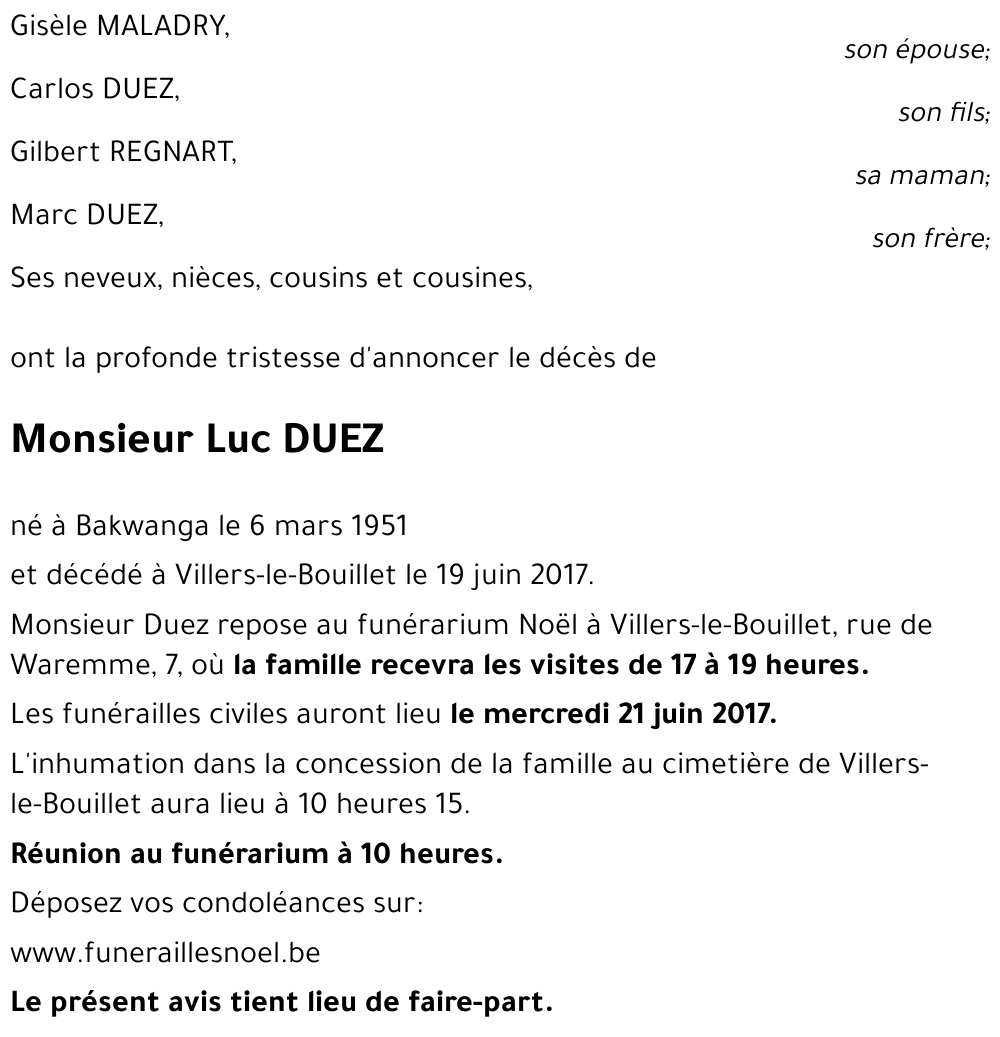 Luc DUEZ
