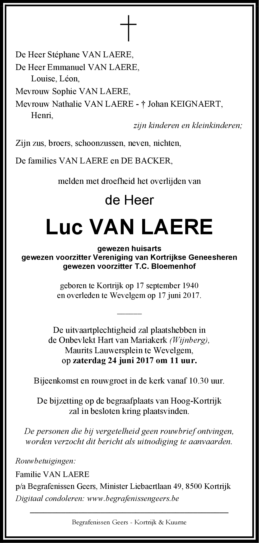 Luc VAN LAERE