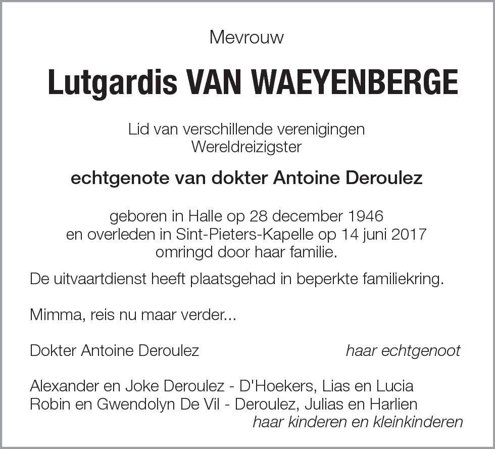 Lutgardis Van Waeyenberge