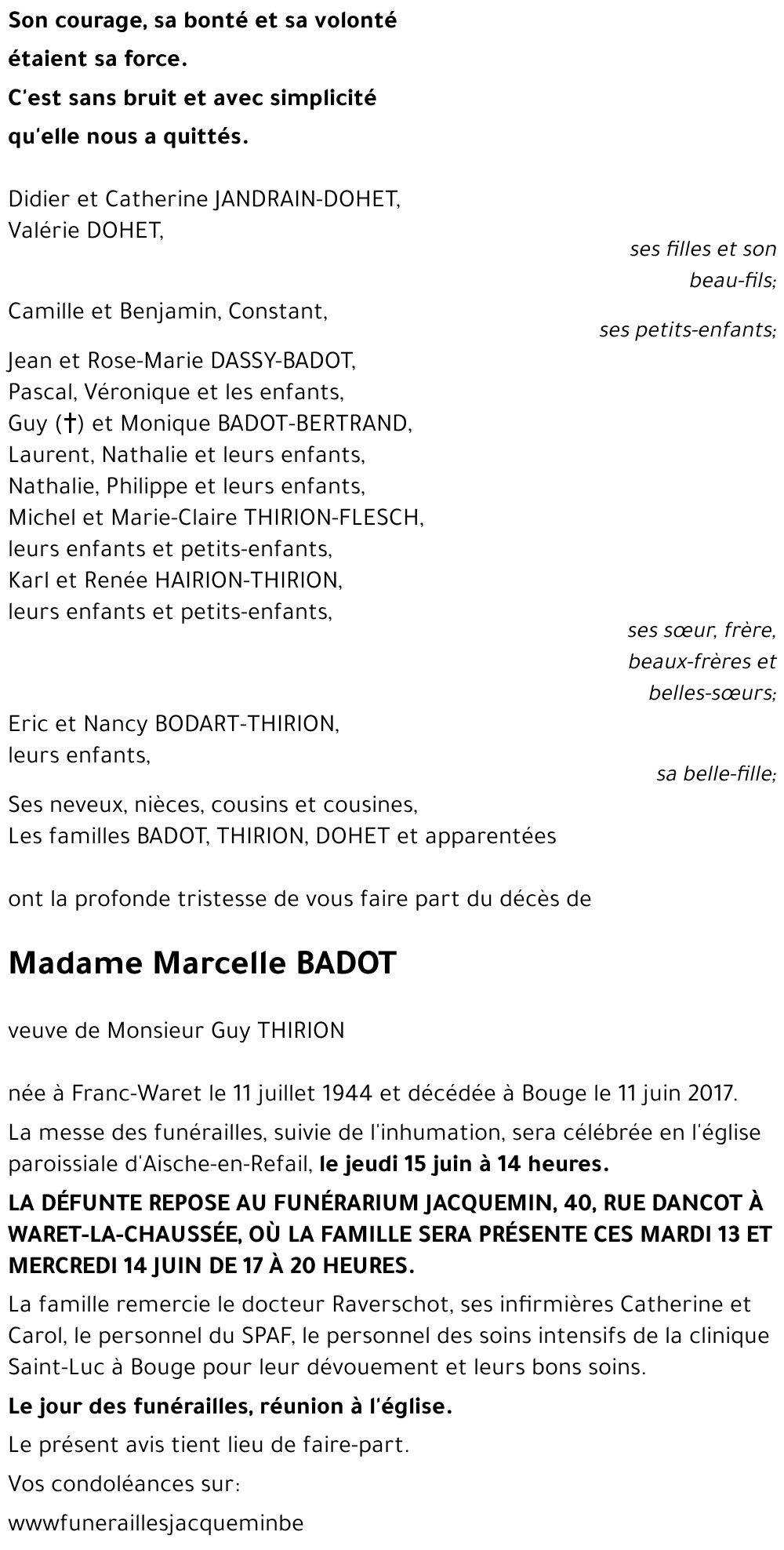 Marcelle BADOT
