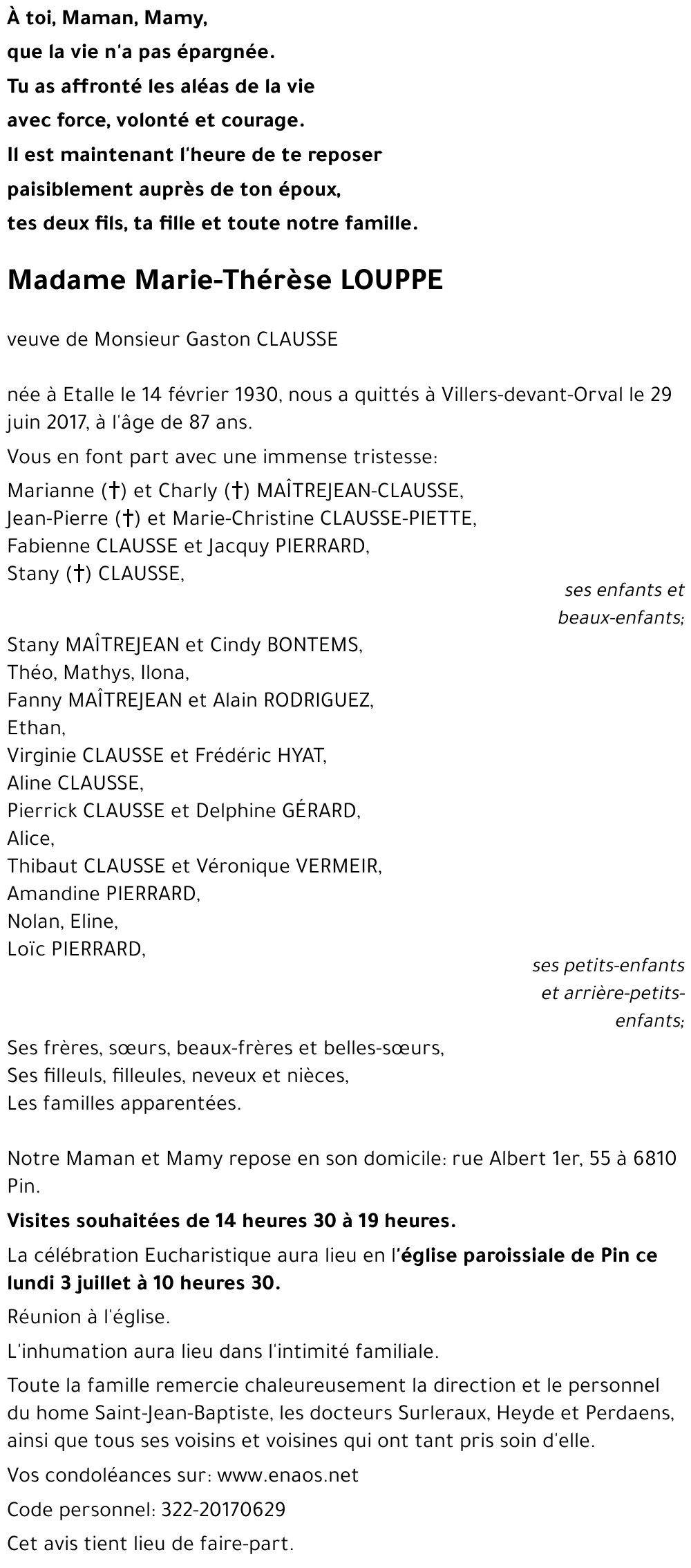 Marie-Thérèse LOUPPE