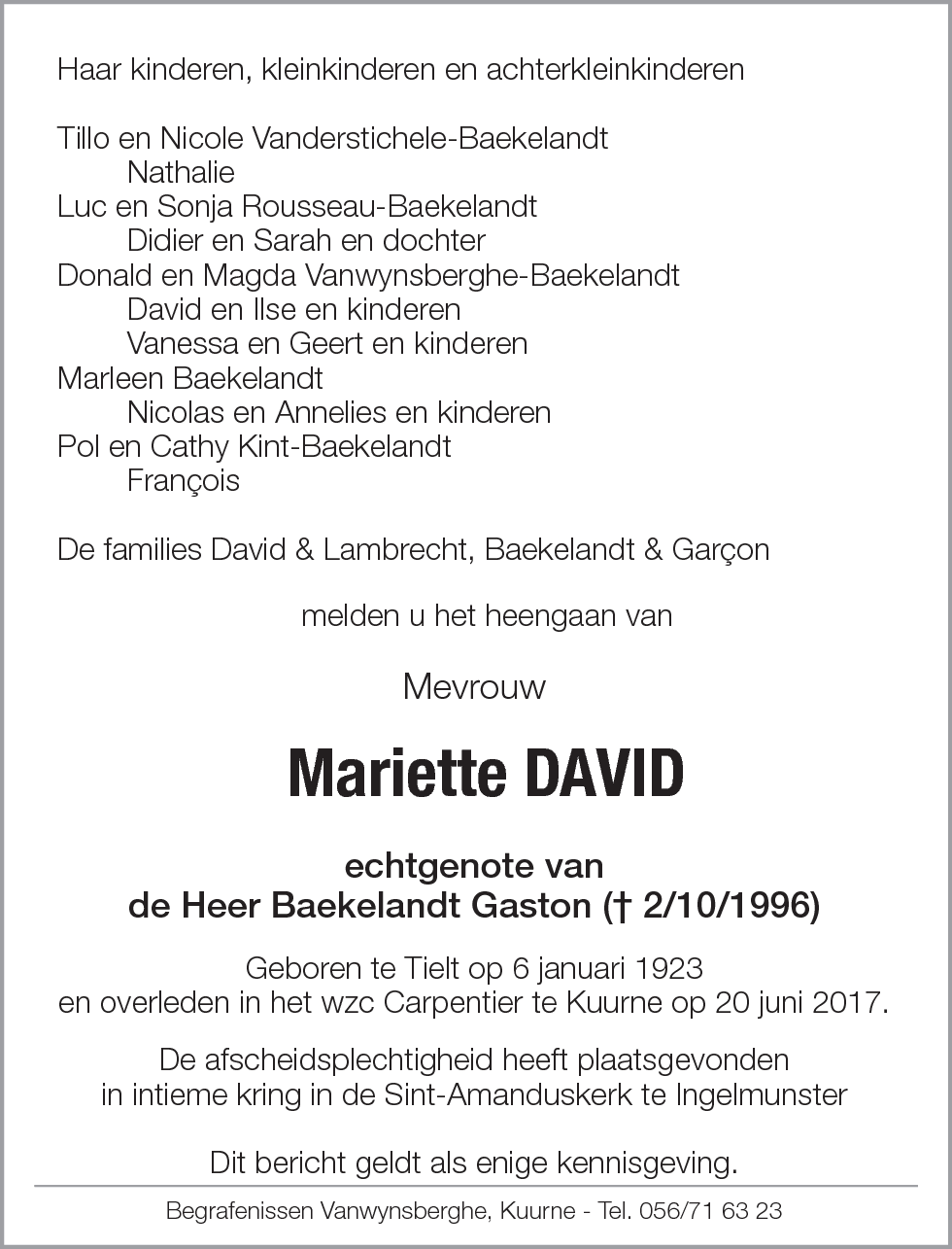 Mariette David