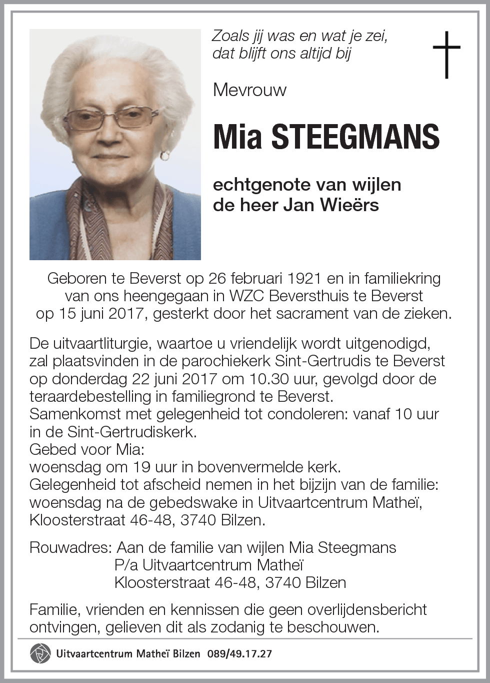 Mia STEEGMANS
