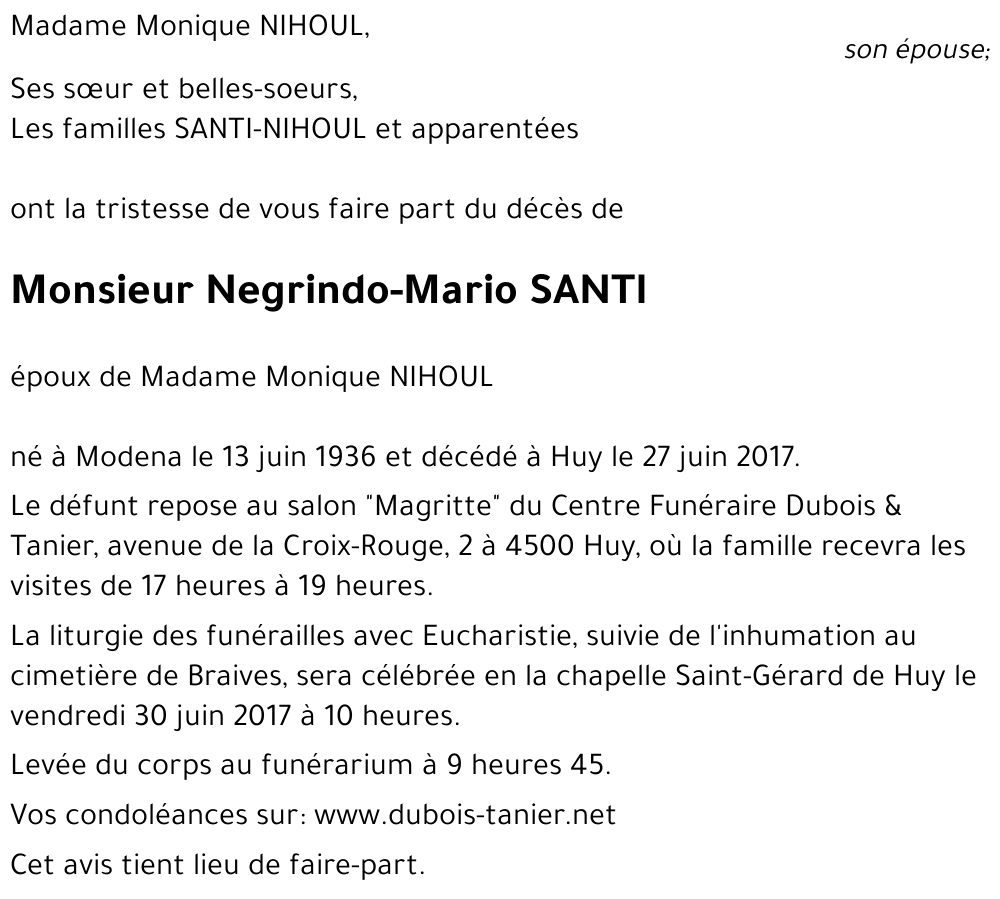 Negrindo - Mario SANTI