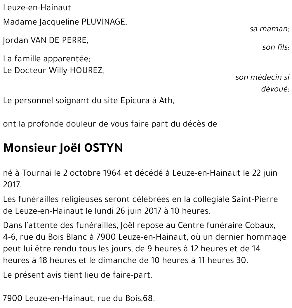 Ostyn Joël