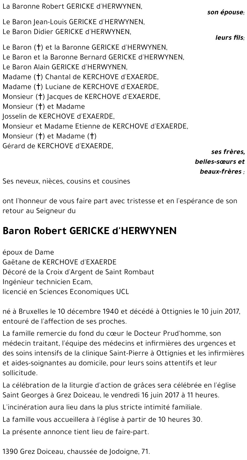 Robert GERICKE d'HERWYNEN