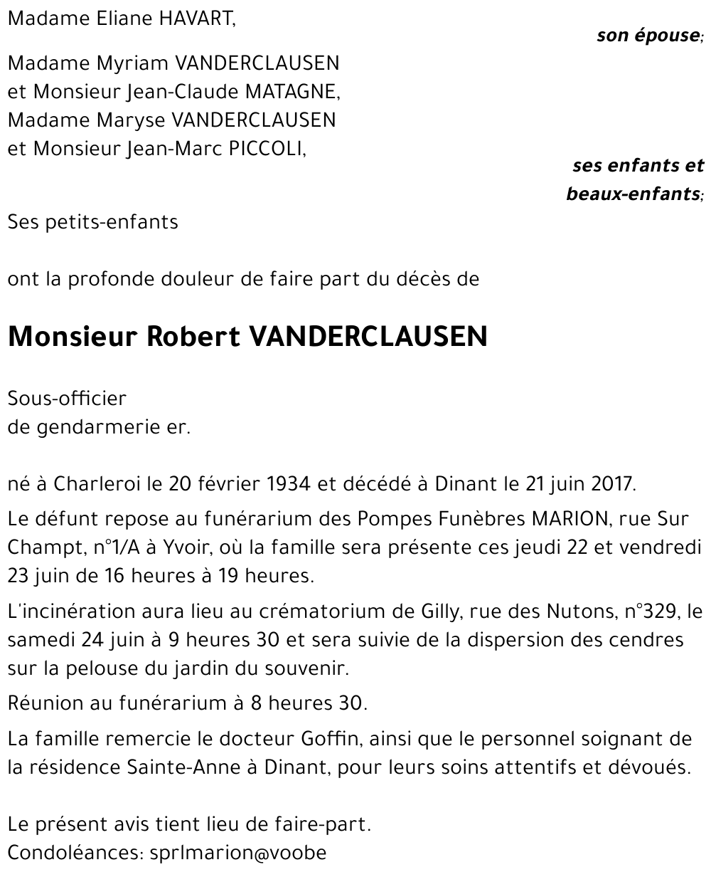 Robert VANDERCLAUSEN