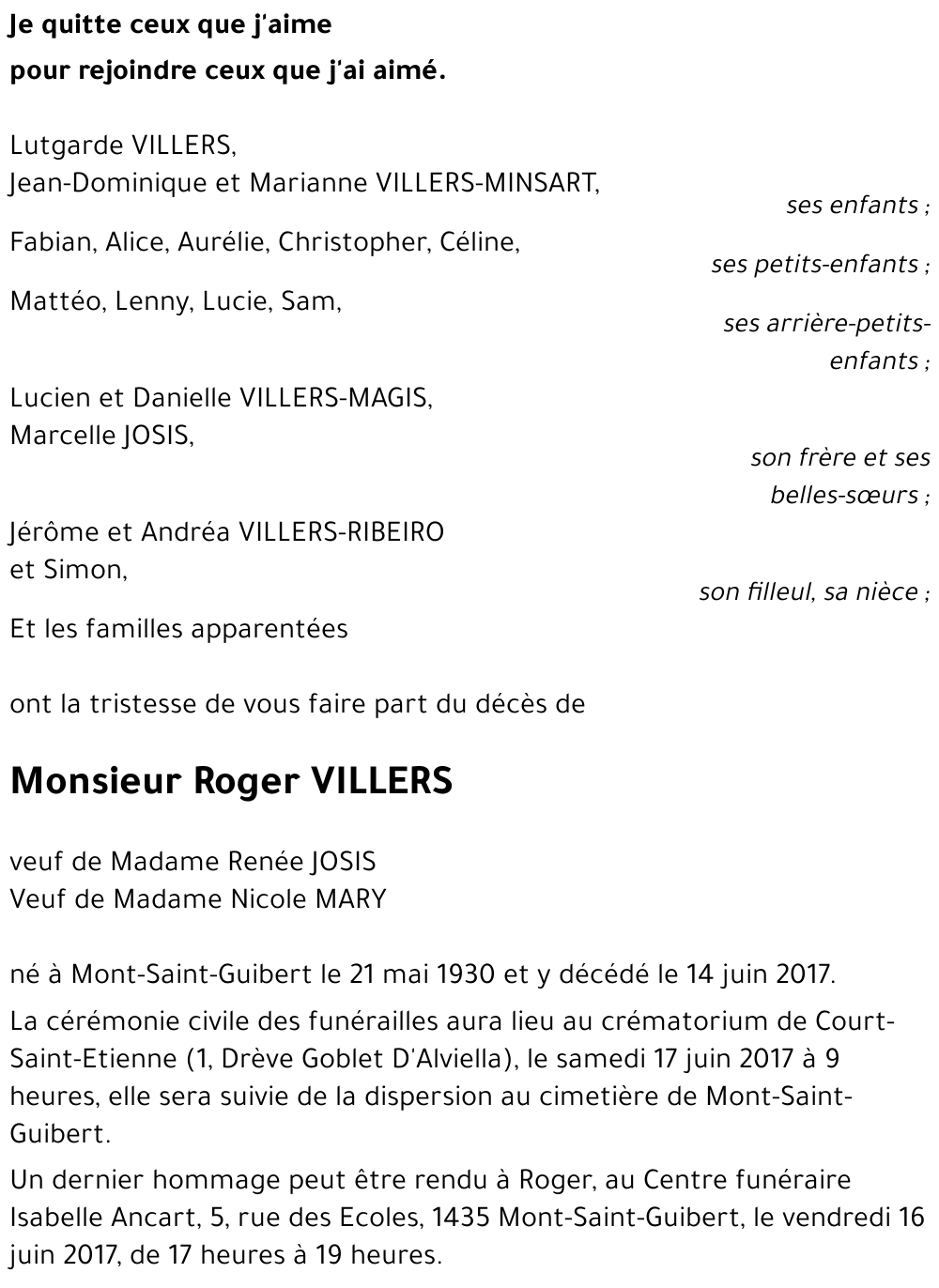 Roger VILLERS