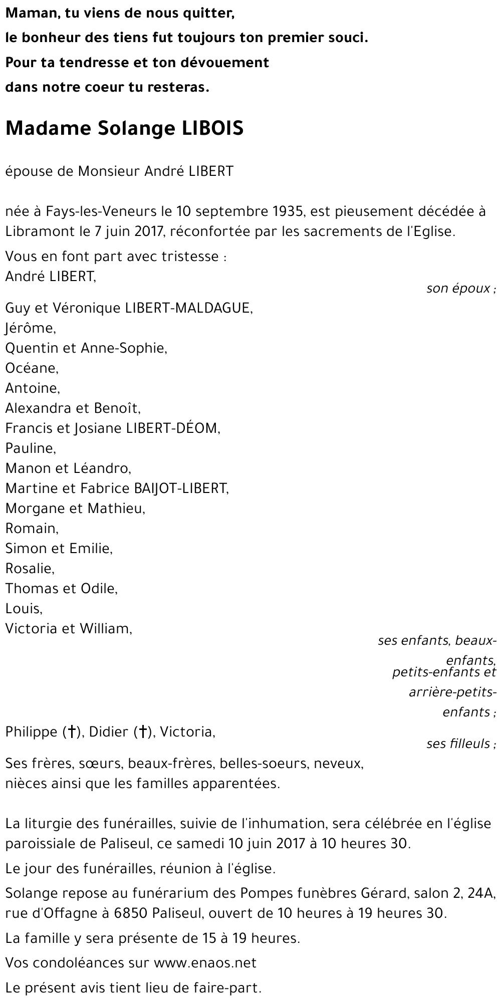 Solange LIBOIS