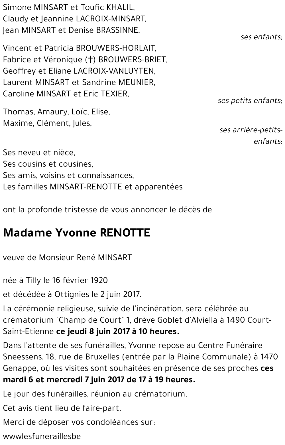 Yvonne RENOTTE