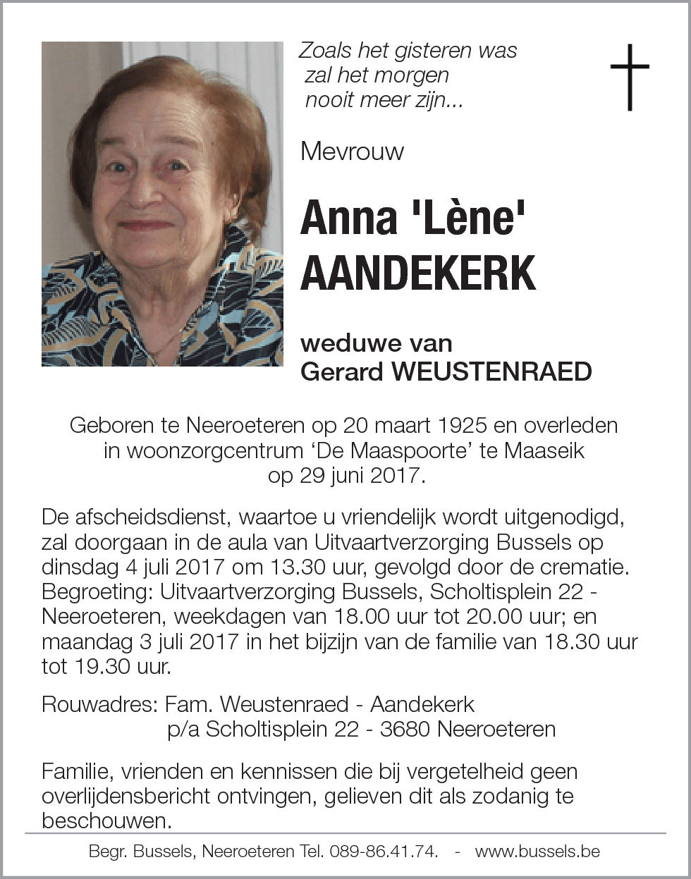 Anna 'Lène' AANDEKERK