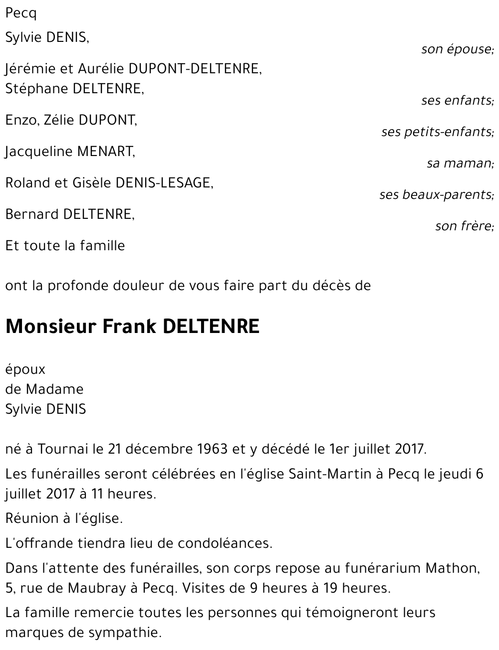 Frank DELTENRE
