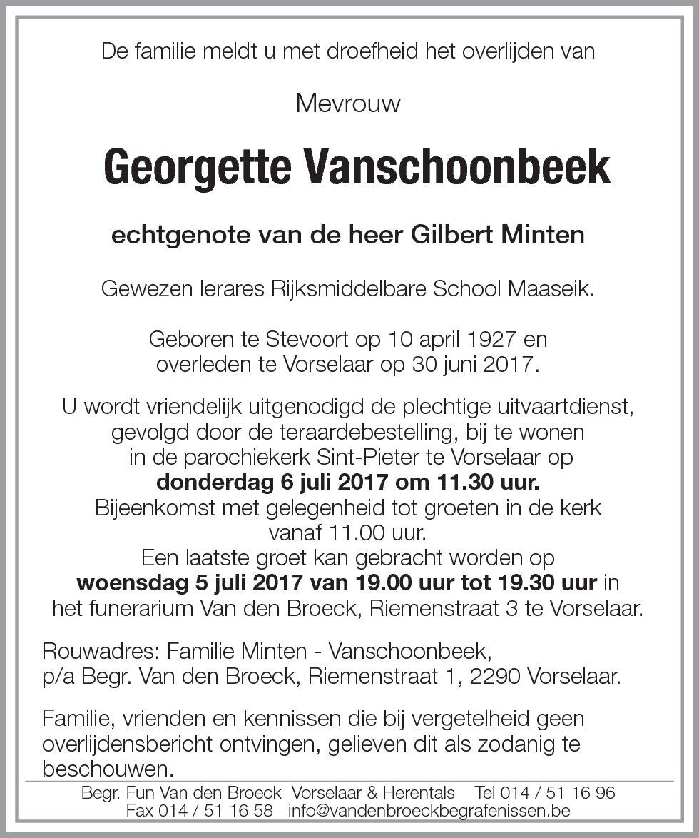 Georgette Vanschoonbeek