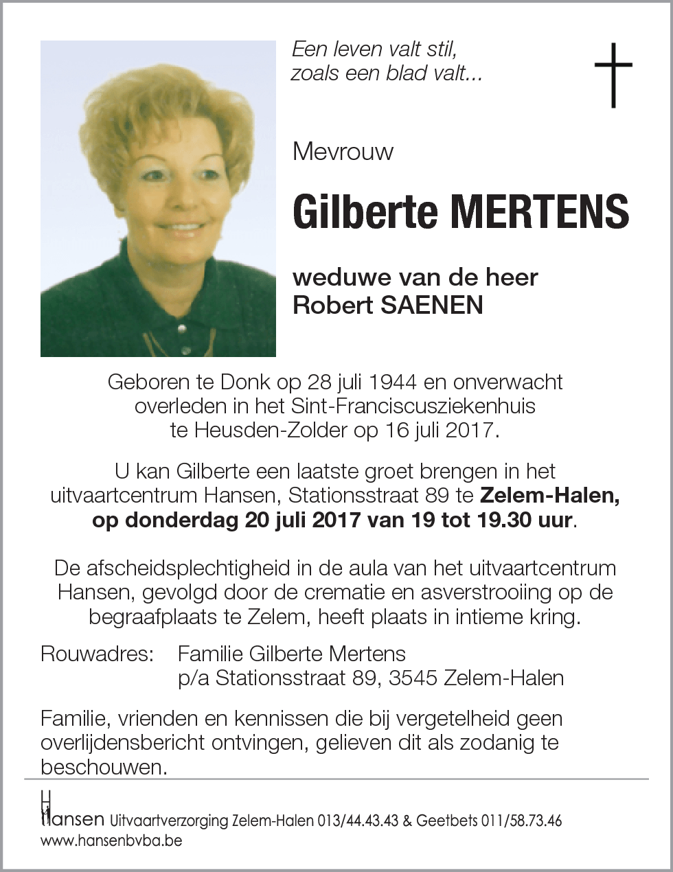 Gilberte MERTENS