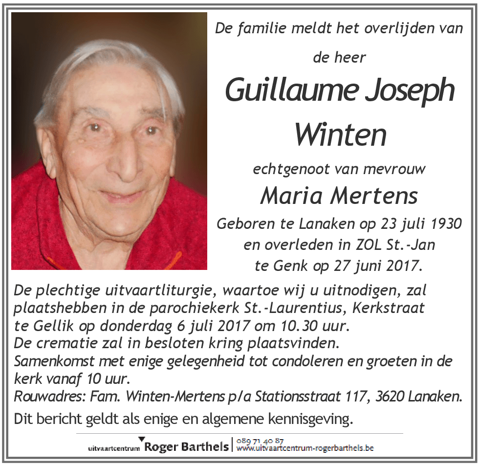 Guillaume Joseph Winten