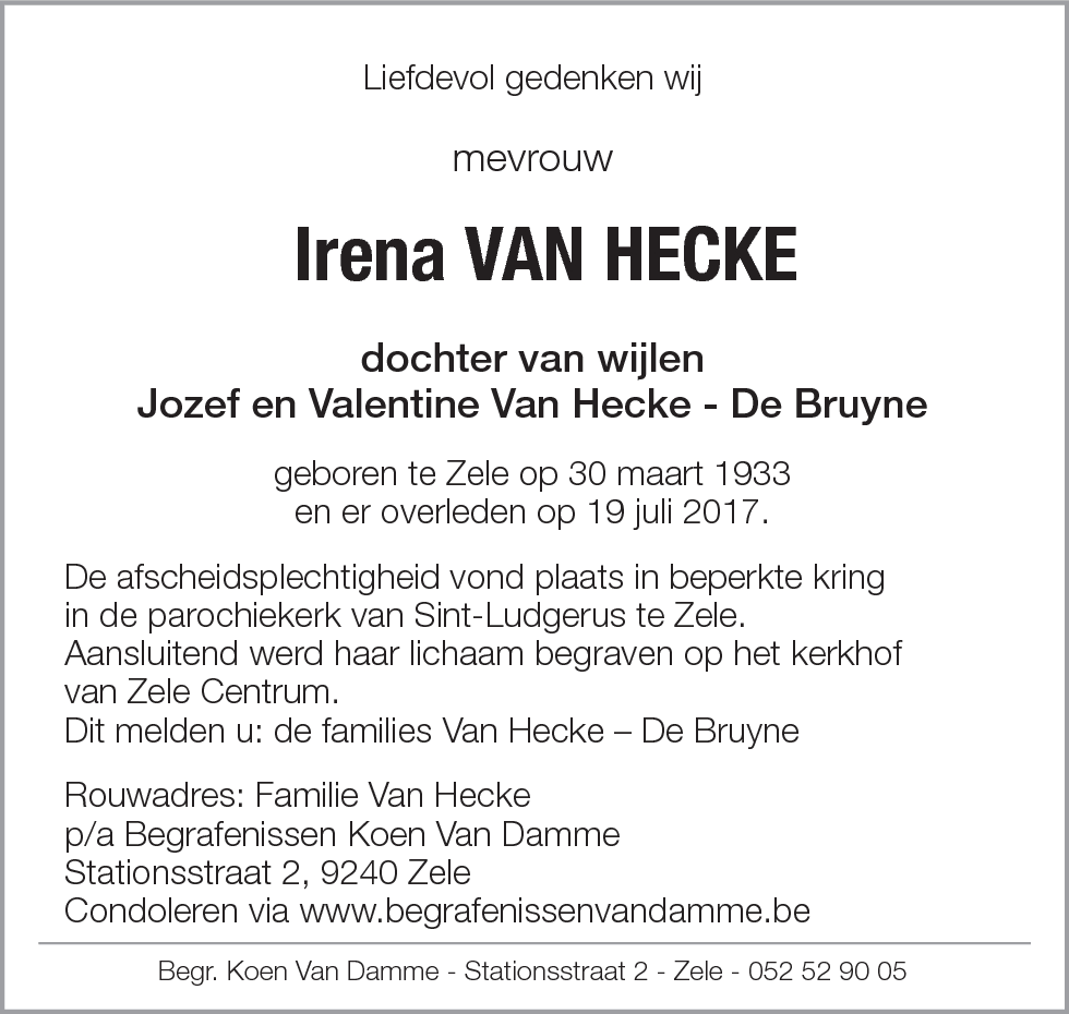 Irena Van Hecke