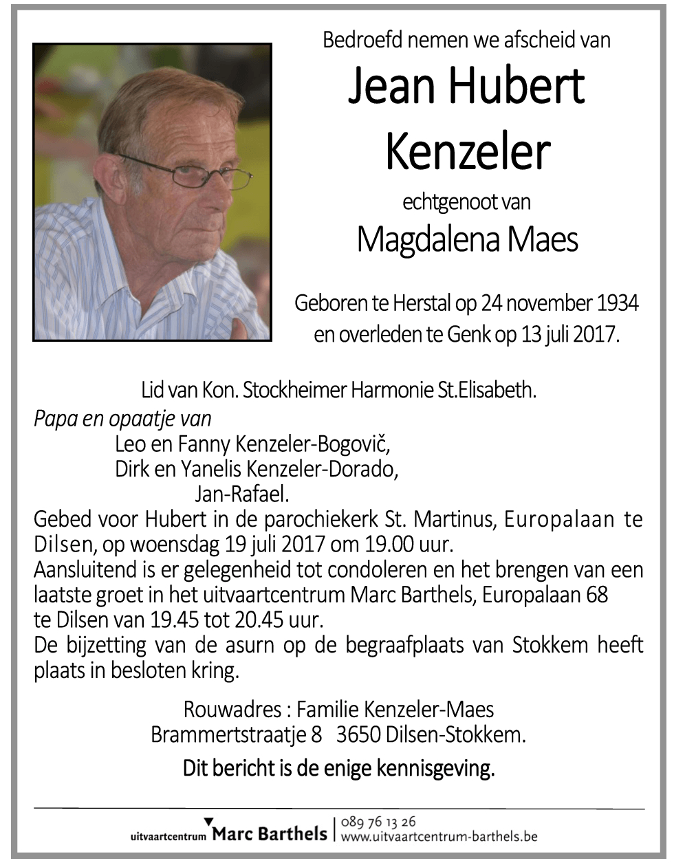 Jean Hubert Kenzeler