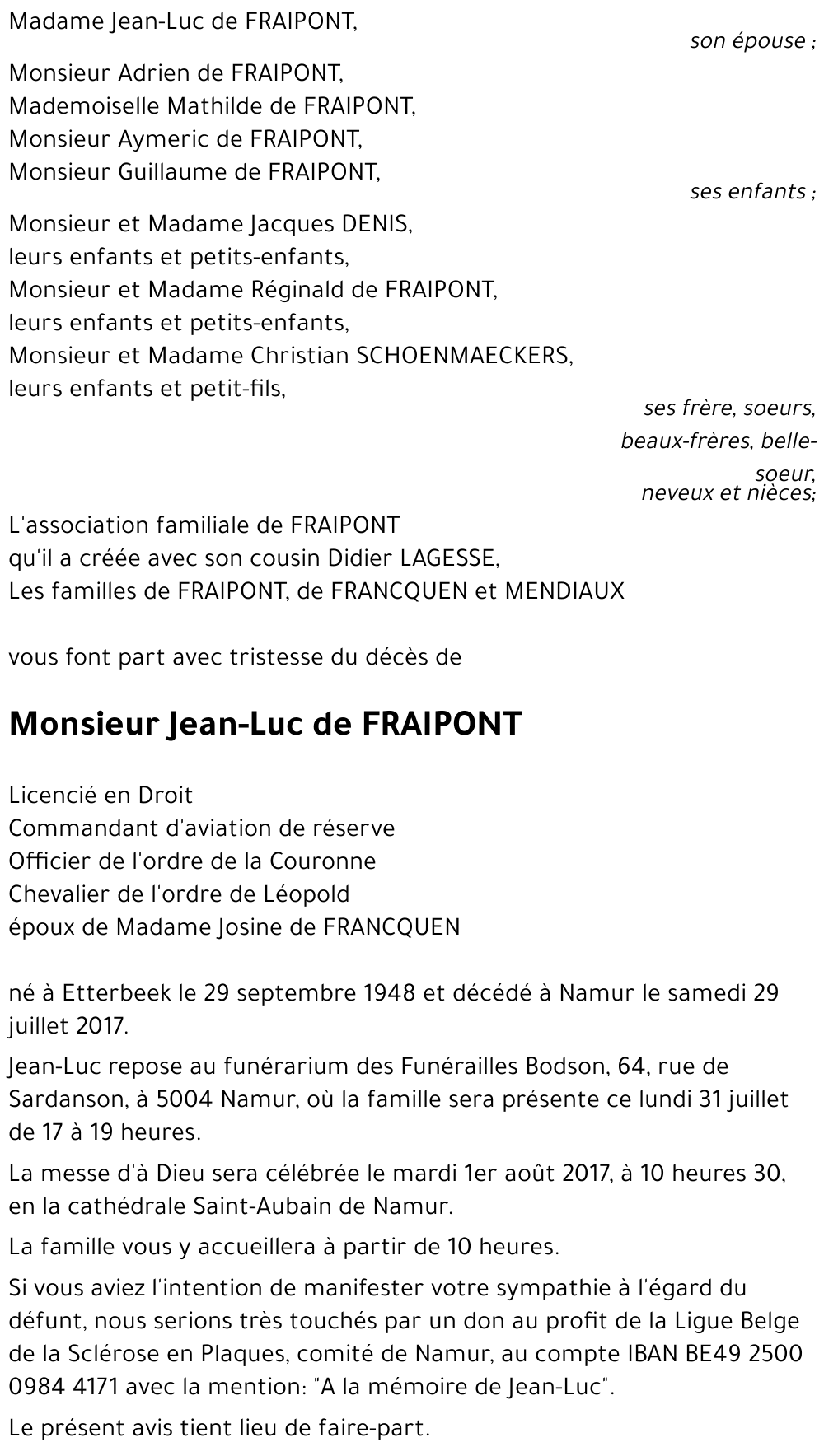 Jean-Luc de FRAIPONT