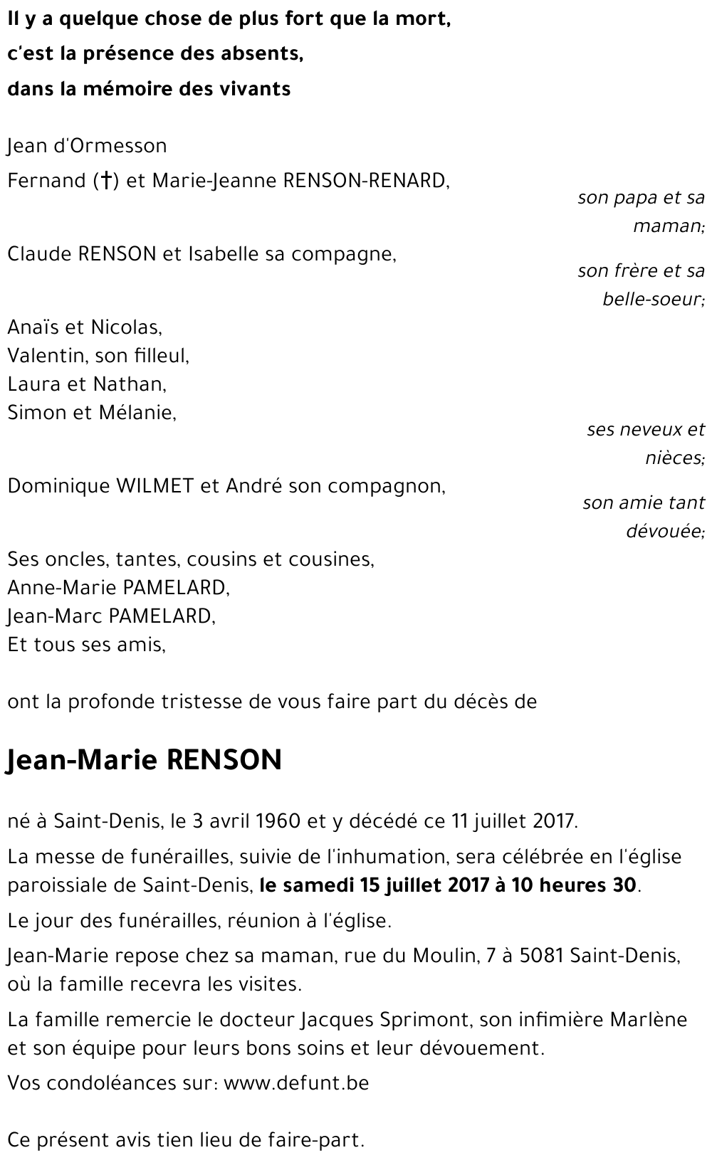Jean-Marie RENSON