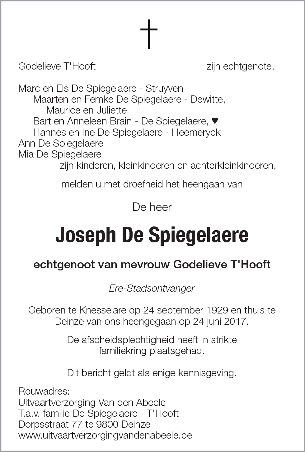 Joseph De Spiegelaere