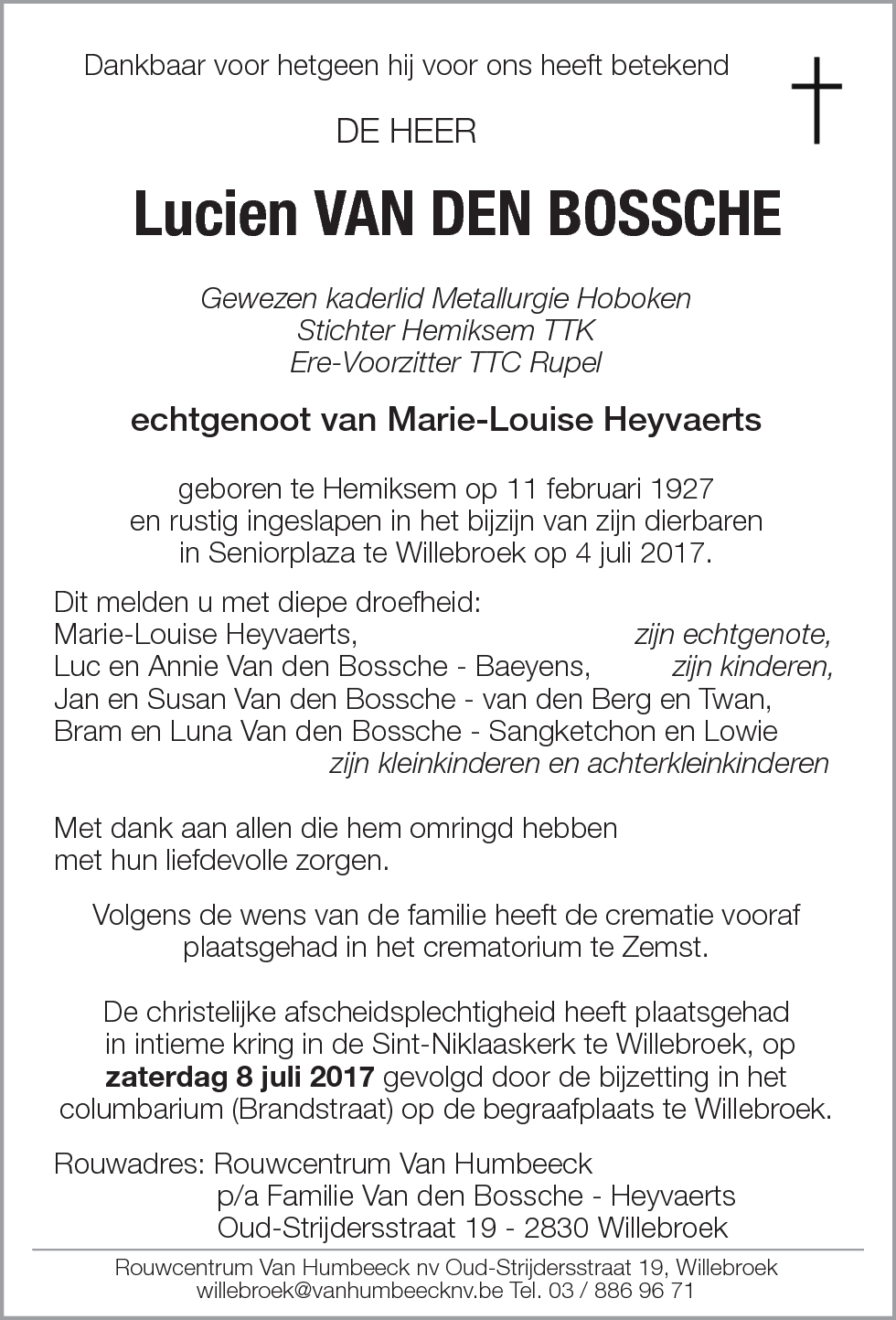 Lucien Van den Bossche