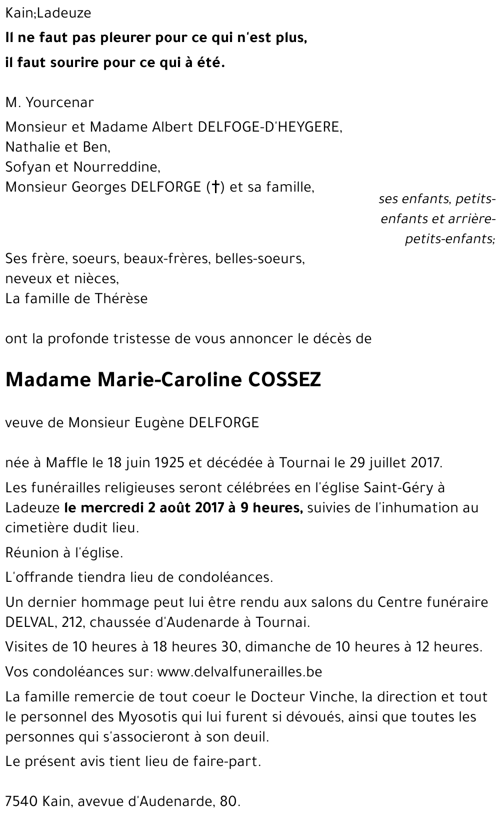 Marie-Caroline COSSEZ