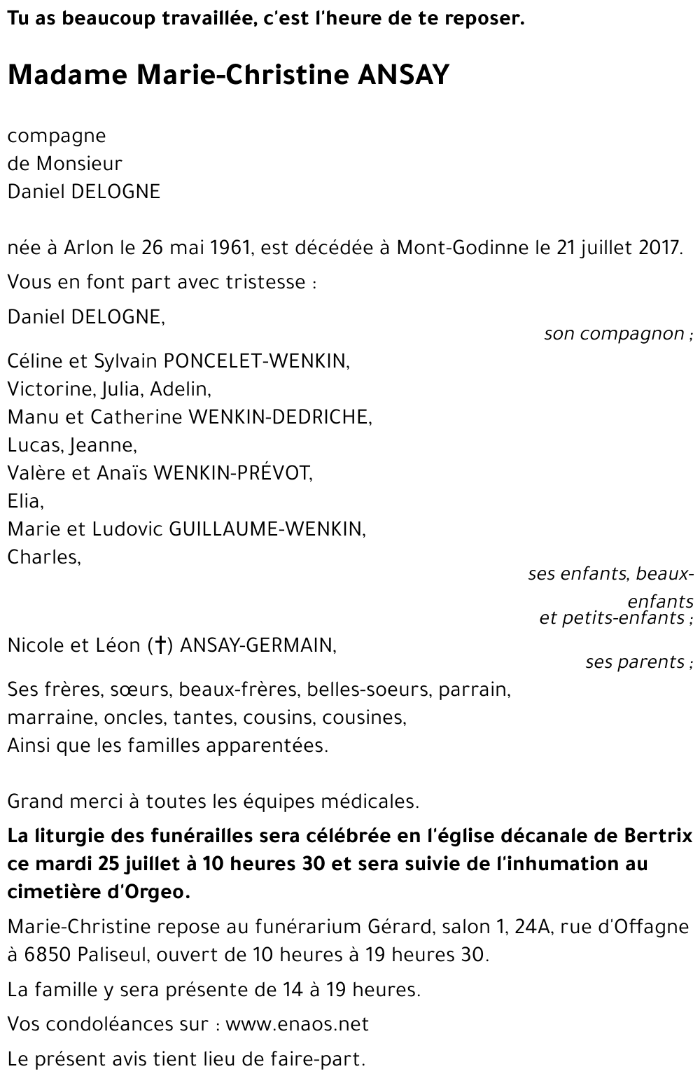 Marie-Christine ANSAY