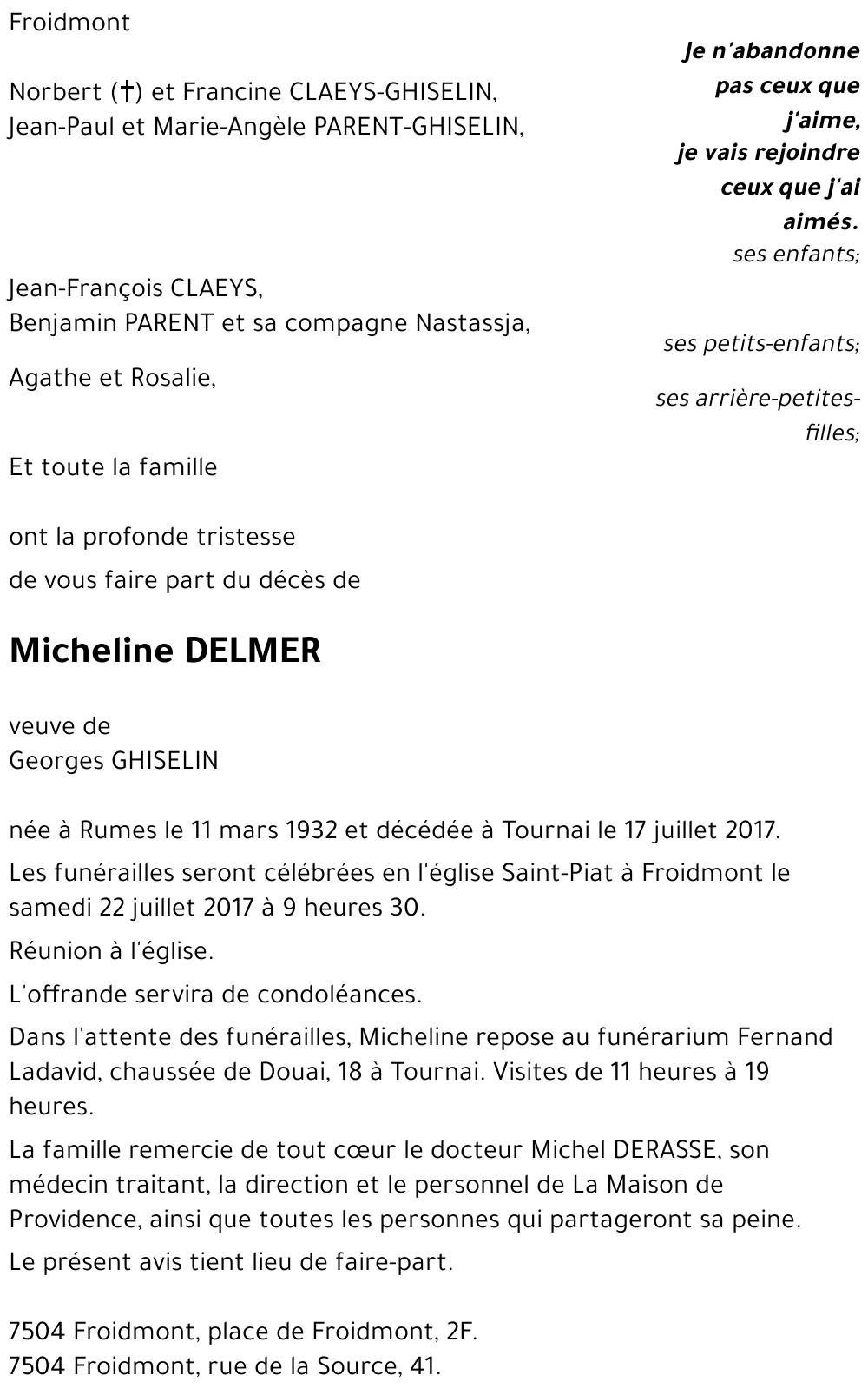 Micheline DELMER