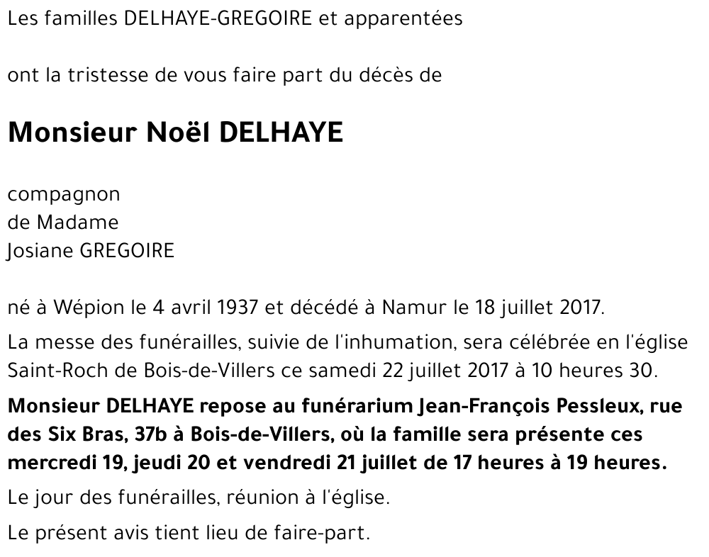 Noël DELHAYE