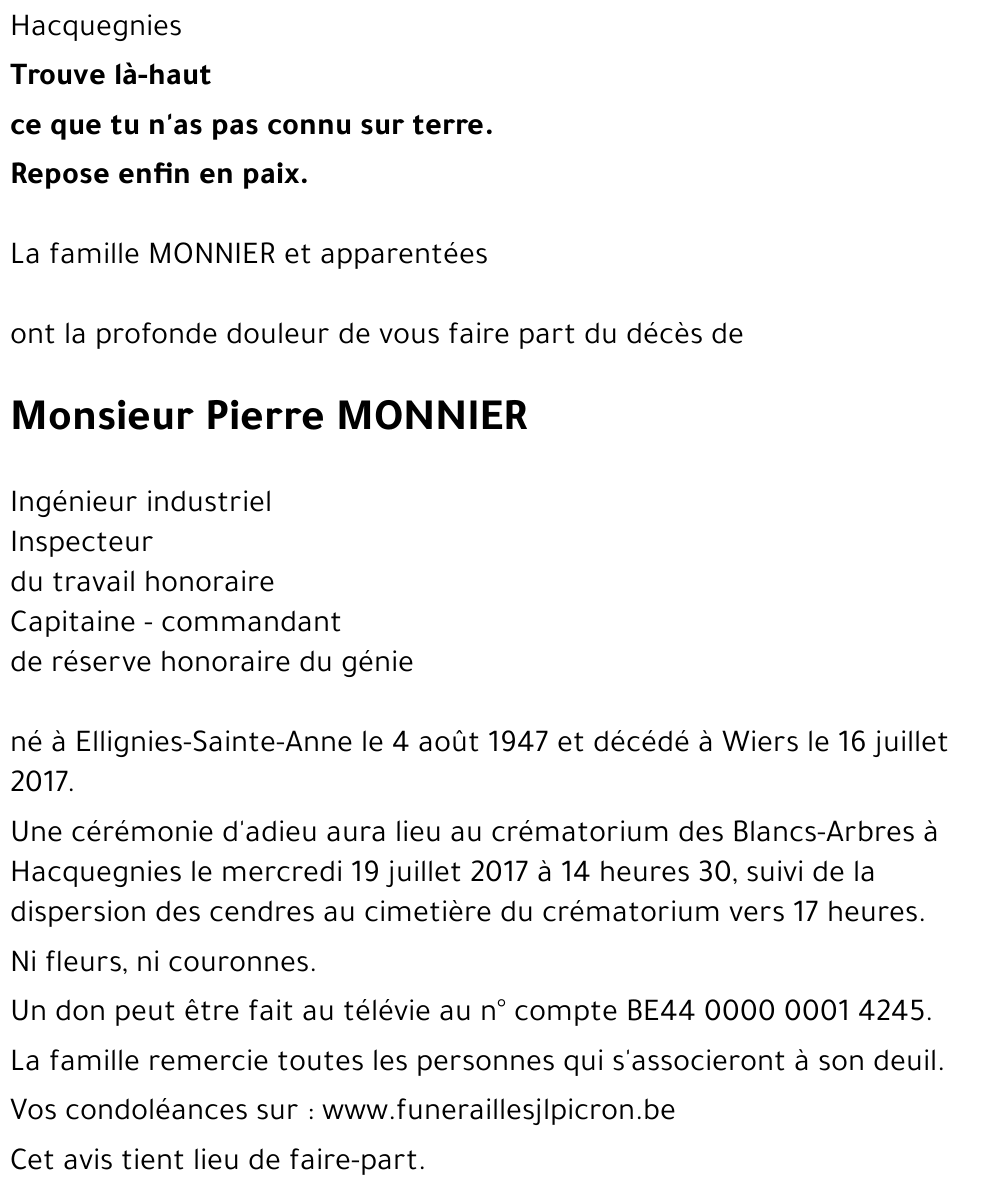 Pierre MONNIER