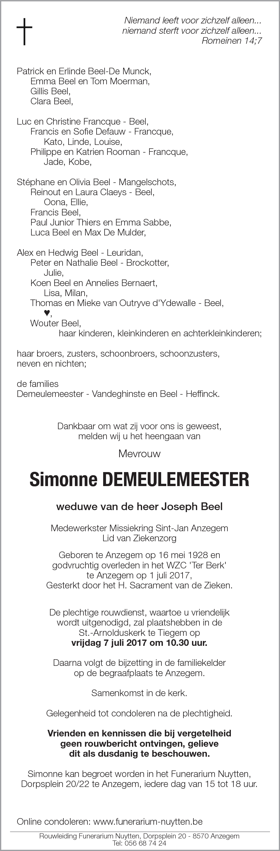 Simonne Demeulemeester