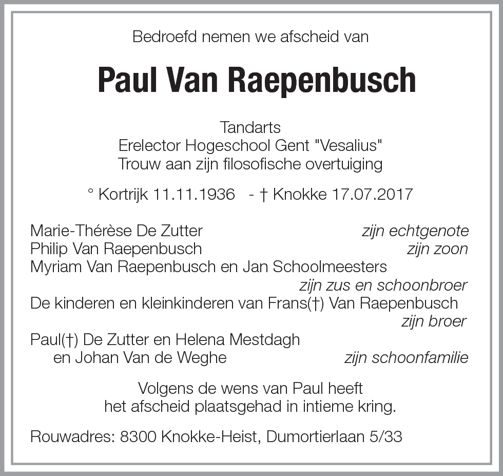 Van Raepenbusch Paul
