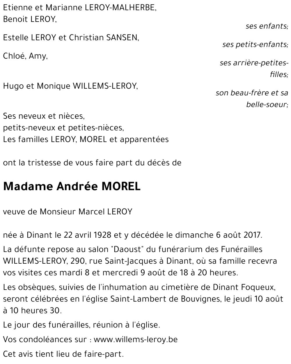 Andrée MOREL