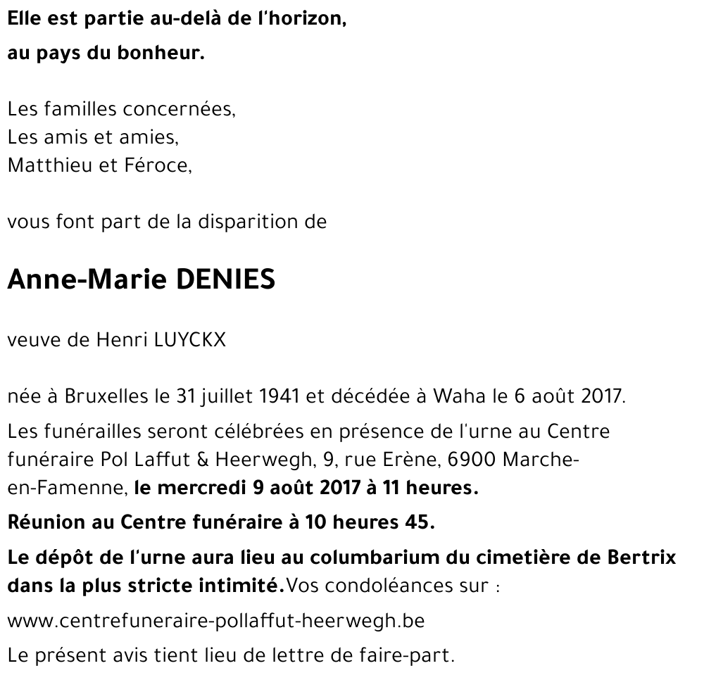 Anne-Marie DENIES