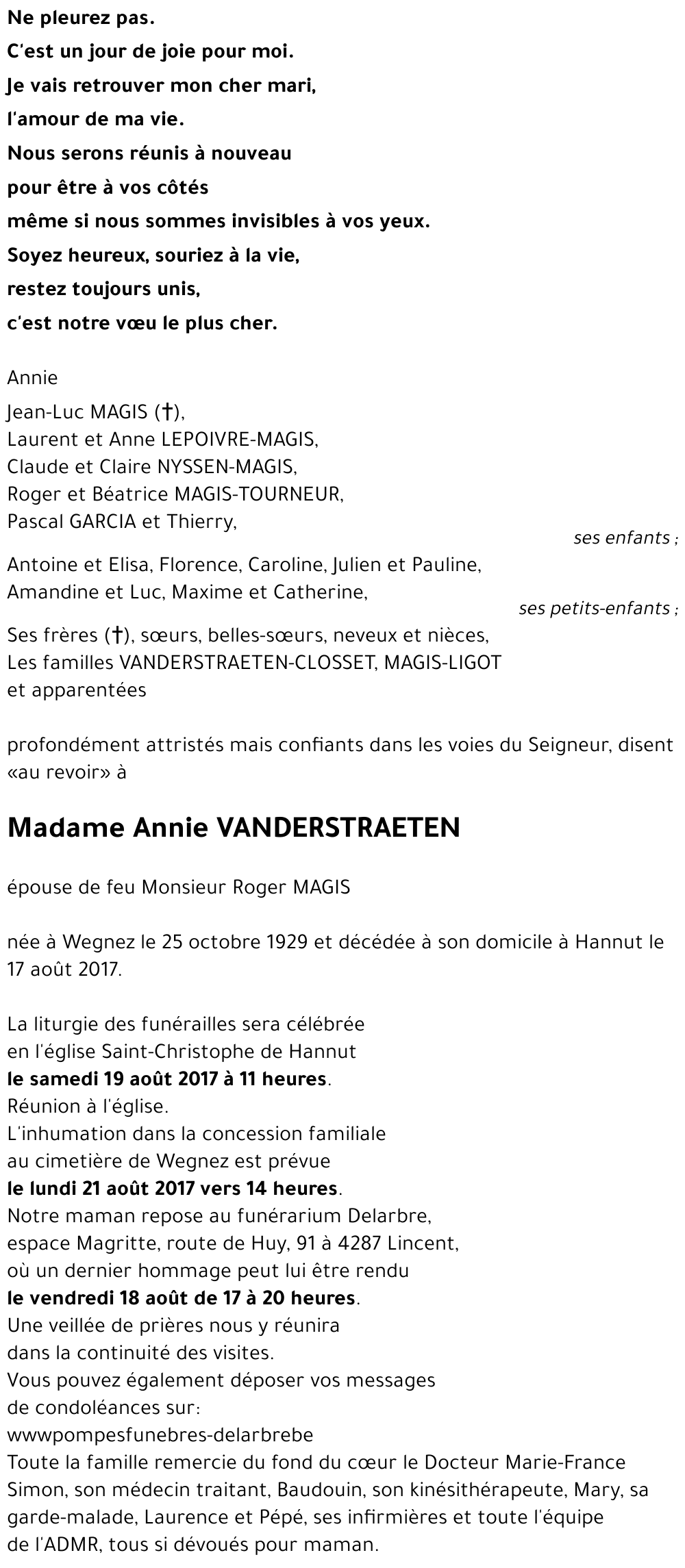 Annie VANDERSTRAETEN