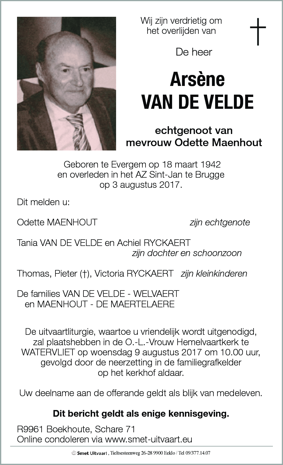 Arsène Van de Velde
